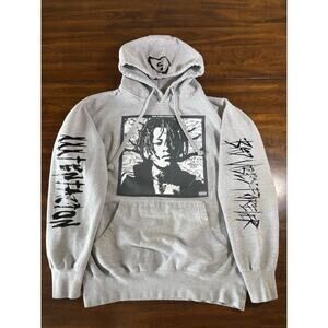 XXXTentacion Bad Vibes Forever Hoodie Sweatshirt Adult Sz M Grey Gray Hip Hop